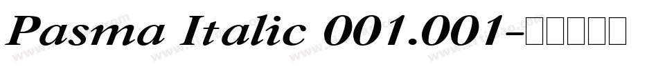 Pasma Italic 001.001字体转换